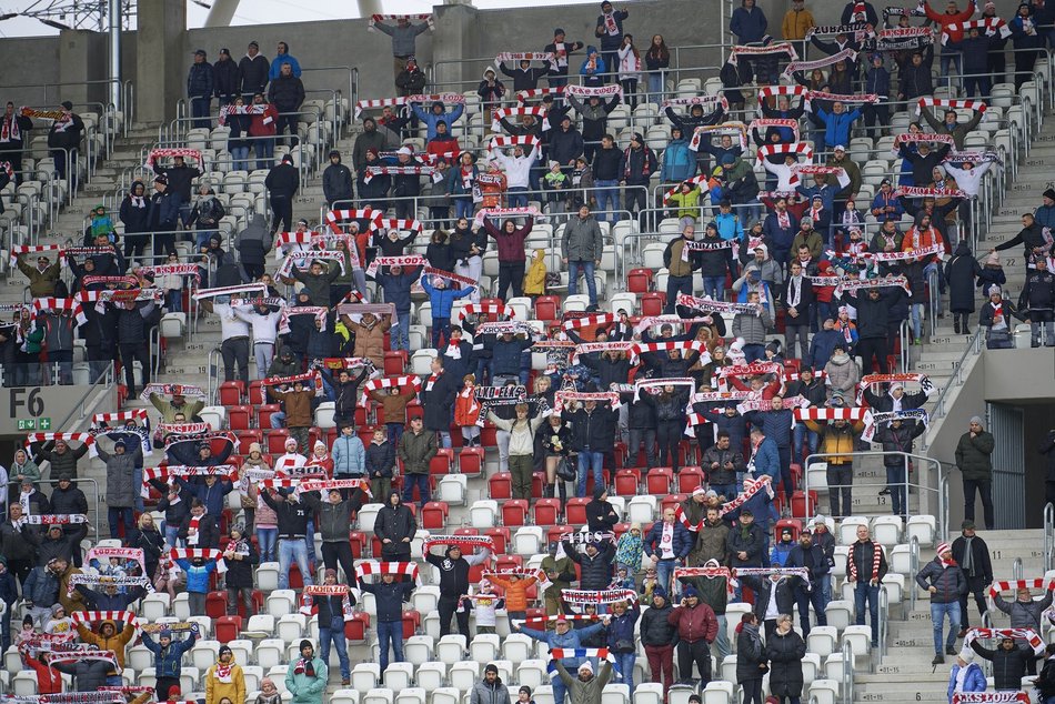 Kibice na meczu ŁKS Łódź - Chojniczanka Chojnice