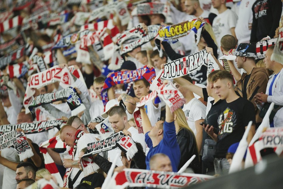 Kibice na meczu ŁKS Łódź - Jagiellonia Białystok