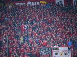 Kibice na meczu Widzewa Łódź z Górnikiem Zabrze