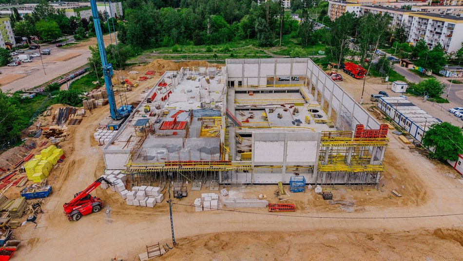 Aquapark Widzew w Łodzi. Zdjęcia z budowy