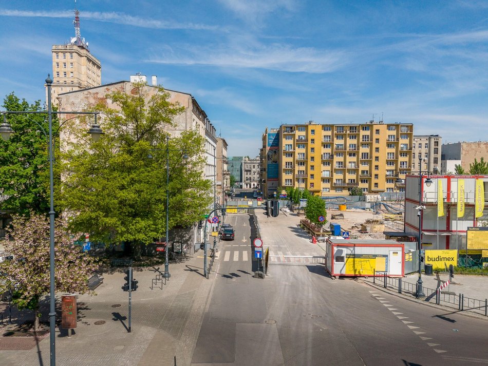 Łódź. Kolej Dużych Prędkości w Łodzi. Budowa komory przy Sienkiewicza