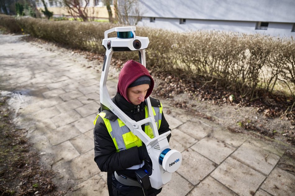 NEEST w Łodzi - skanowanie budynków na Radiostacji