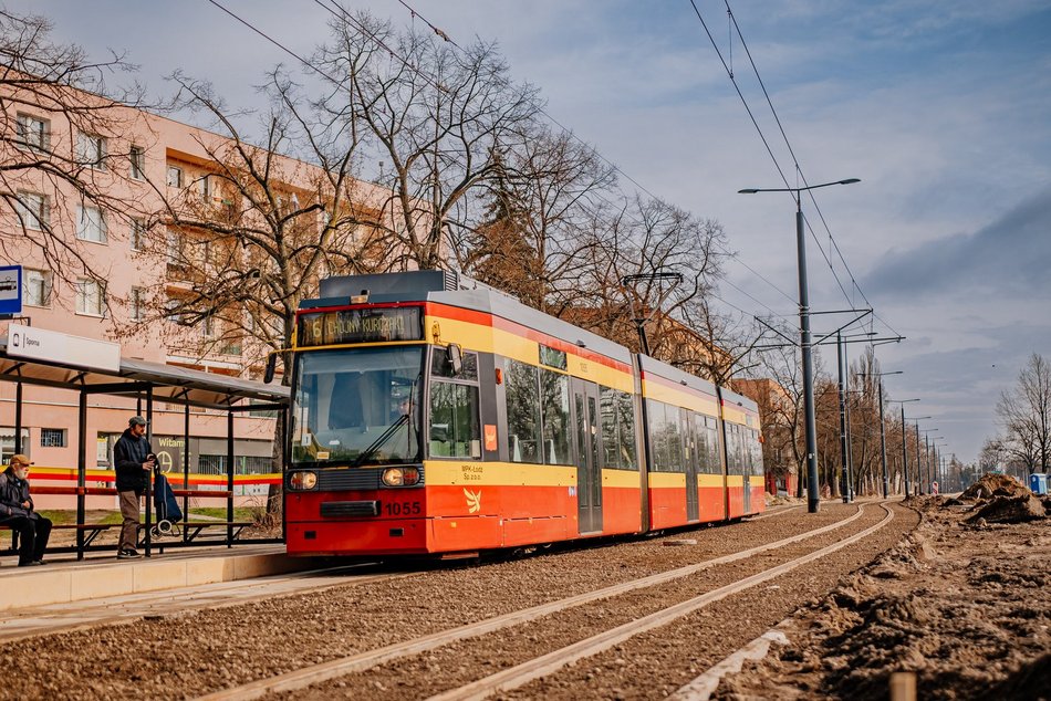 Tramwaj MPK Łódź na Wojska Polskiego