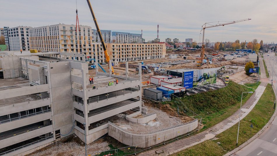 Łódź. Mieszkania zamiast Tesco. Zobacz, jak powstaje osiedle Zenit na Widzewie