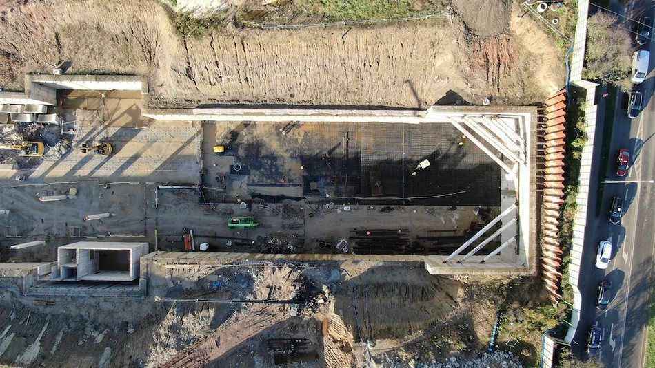 Tunel średnicowy pod Łodzią. Widok na budowę przystanku Łódź Koziny, fot. PLK SA