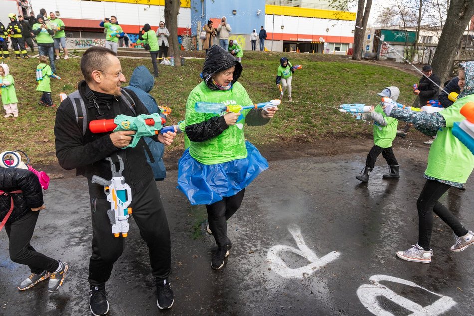 Łódź. Lany Poniedziałek na Manhattanie w Łodzi. Tak Łodzianie celebrowali śmigus-dyngus!