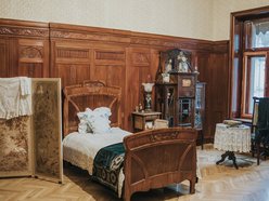 Łódź. Zabytkowa tapeta w Pałacu Rodziny Poznańskich