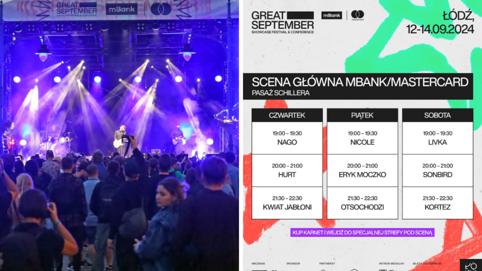 Line up sceny głównej Great September w Łodzi