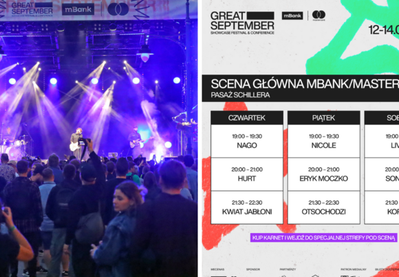 Line up sceny głównej Great September w Łodzi