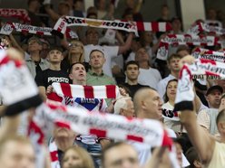 Kibice na meczu ŁKS Coolpack Łódź z Astorią Bydgoszcz