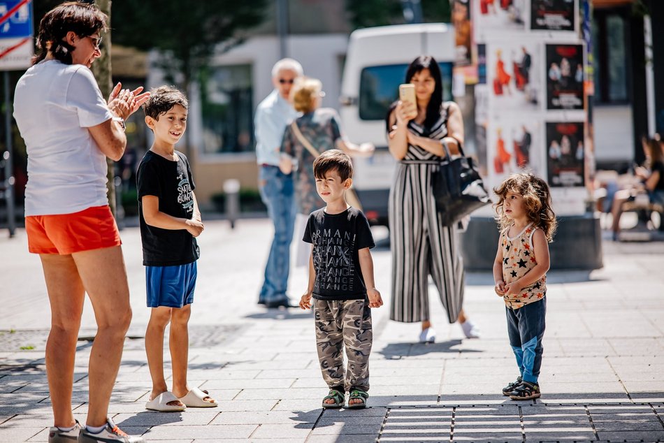 Piknik w pasażu Majewskiego przy Włókienniczej
