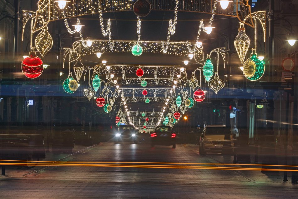 świąteczna iluminacja ulicy