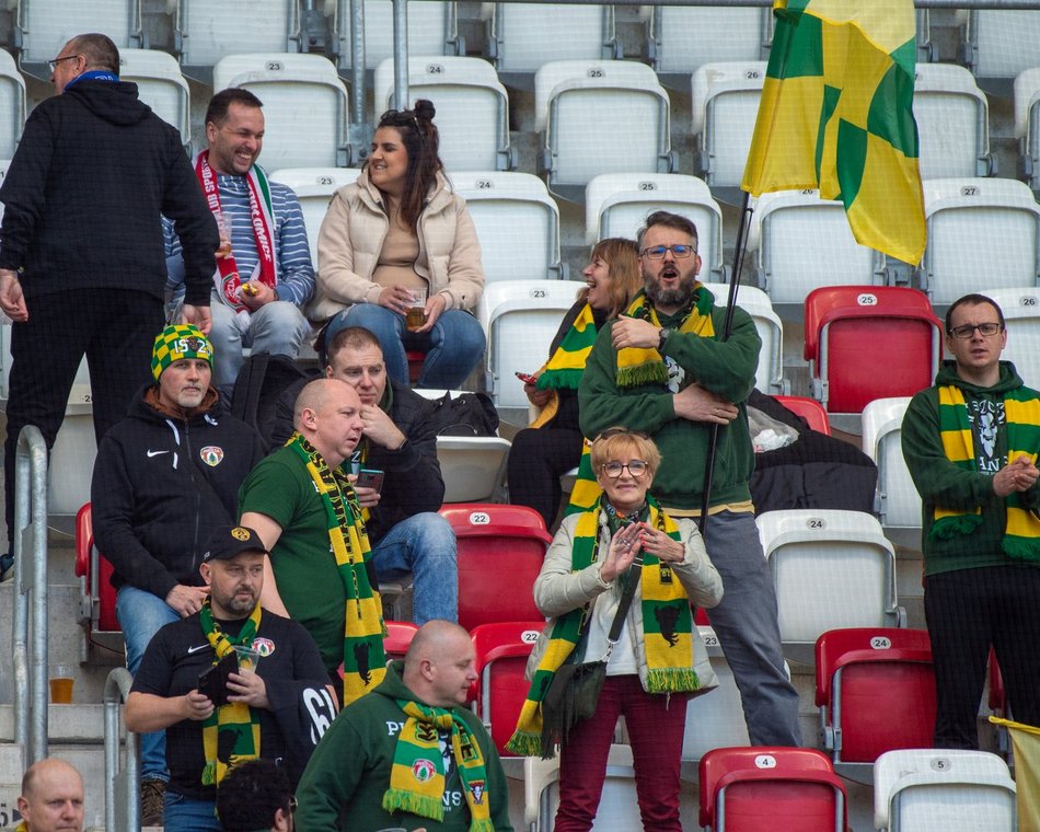 Kibice podczas meczu ŁKS Łódź - Puszcza Niepołomice