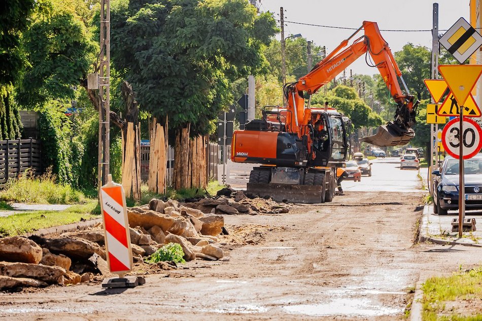 Łódź. Remont Tuszyńskiej w Łodzi. Trwają prace na kolejnym odcinku