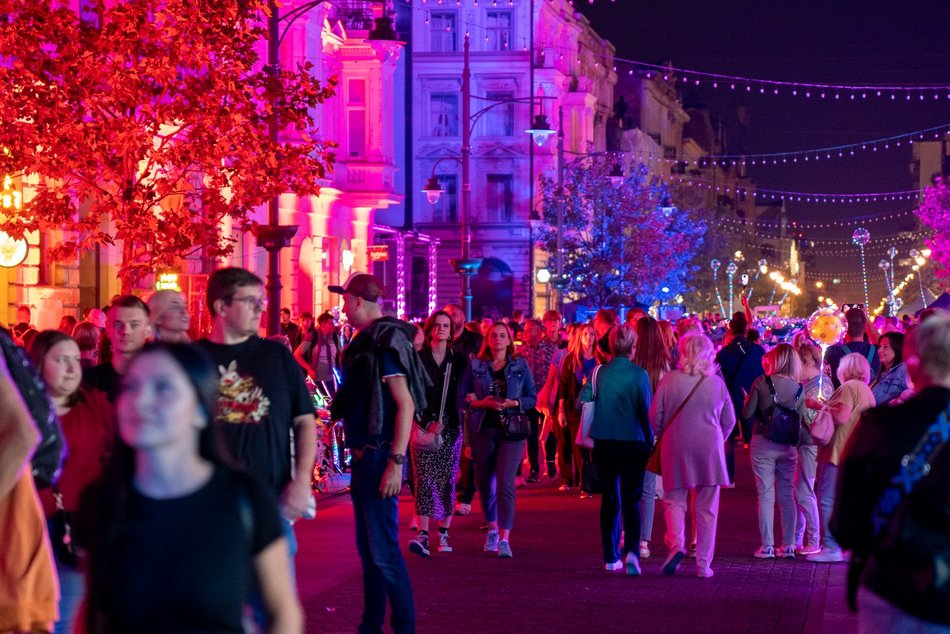 Piotrkowska podczas Light Move Festival 2023