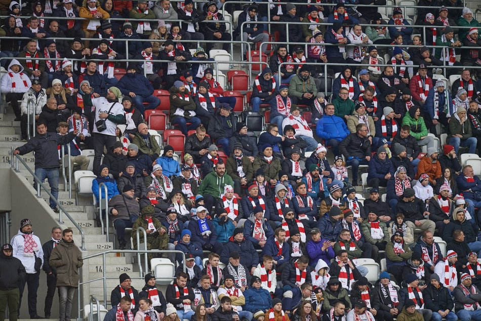 Kibice na meczu ŁKS Łódź - Chojniczanka Chojnice