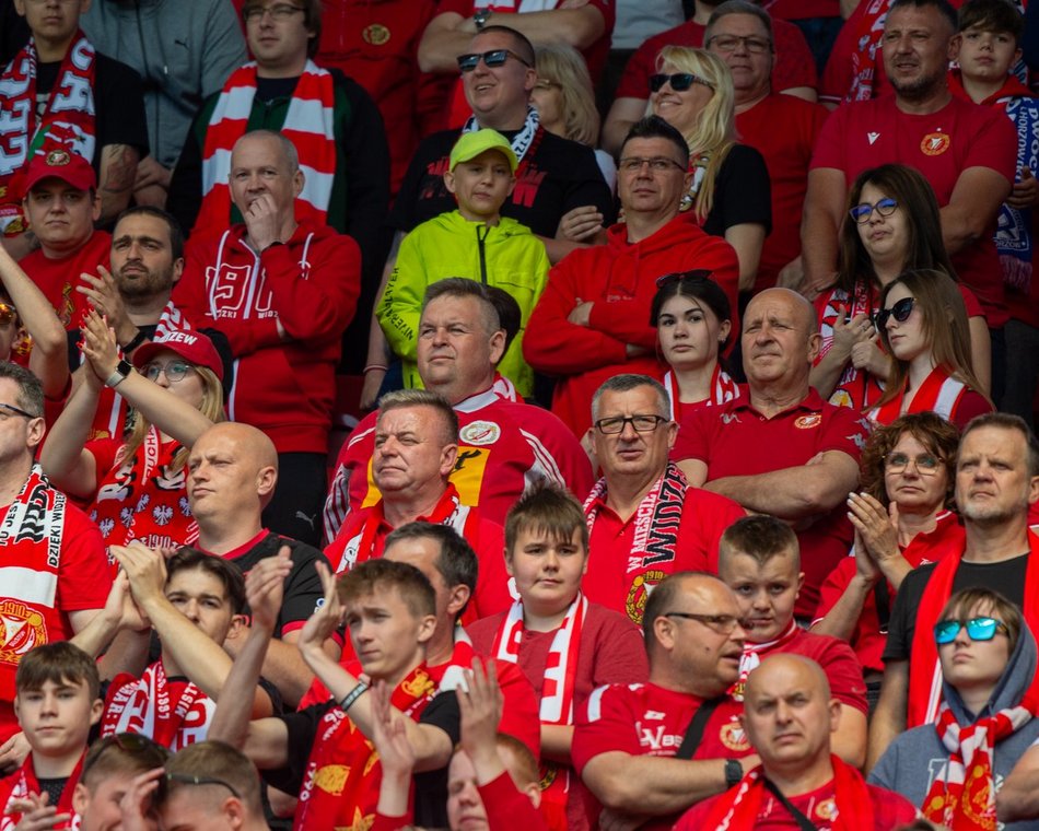Kibice na meczu Widzew Łódź - Zagłębie Lubin