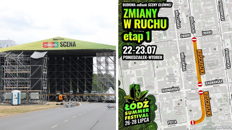 Łódź Summer Festival 2024. Zmiany w ruchu