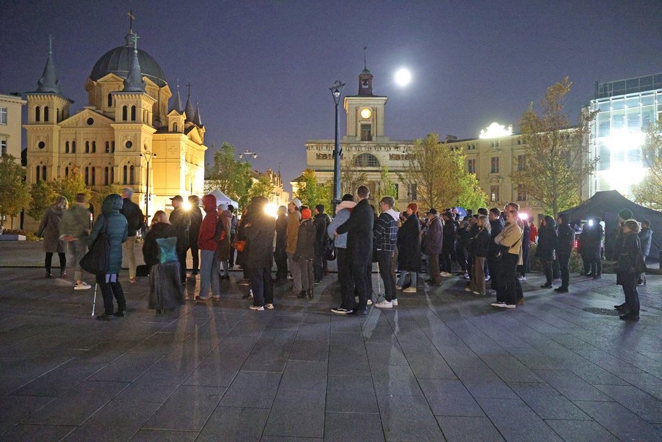 Projekcja na placu Wolności