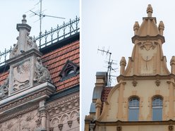 Zegary słoneczne przy ul. Piotrkowskiej 12 i 143