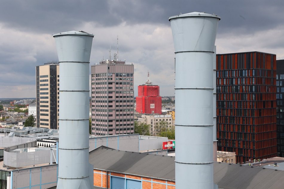 Widok z tarasu widokowego na chłodni EC1 Łódź