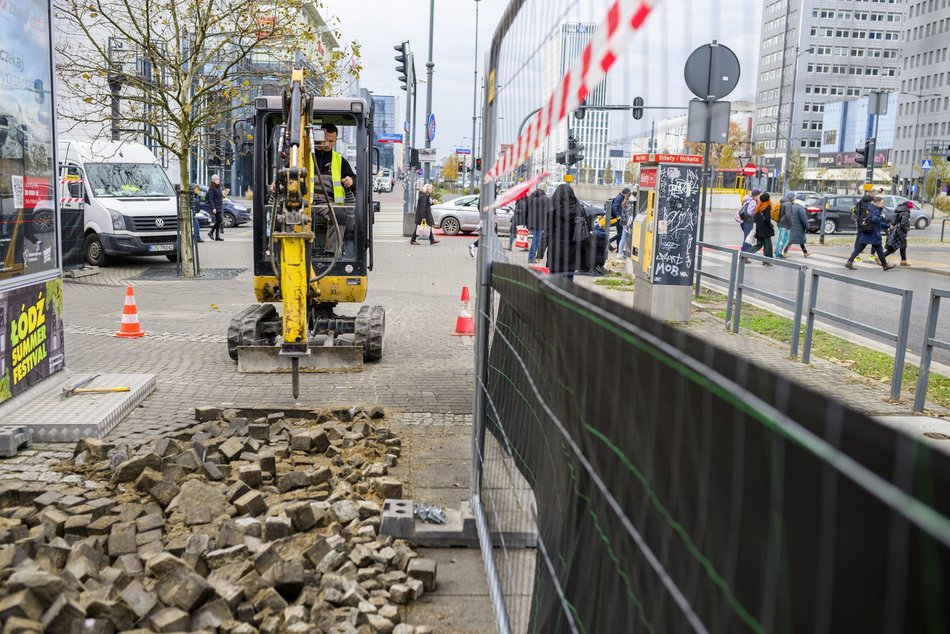 Galeria Łódzka w trakcie odbetonowywania