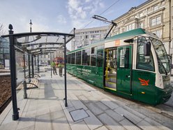 Przejazd testowy tramwaju MPK Łódź na ul. Legionów