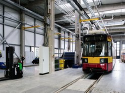 Zakład Techniki MPK Łódź na Helenówku od kulis