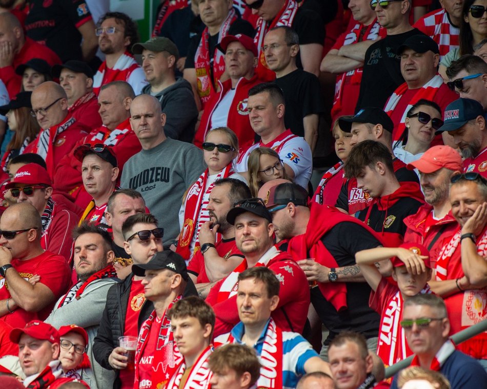 Kibice na meczu Widzew Łódź - Zagłębie Lubin