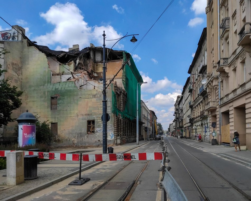 Zawalona kamienica przy Kilińskiego 49