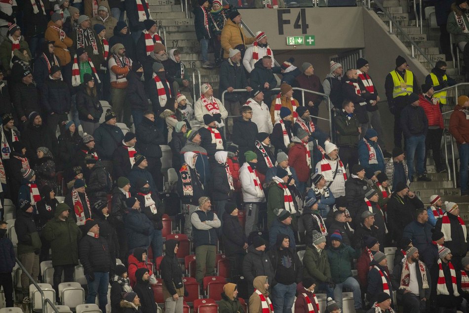 Kibice na meczu ŁKS Łódź z Legią Warszawa