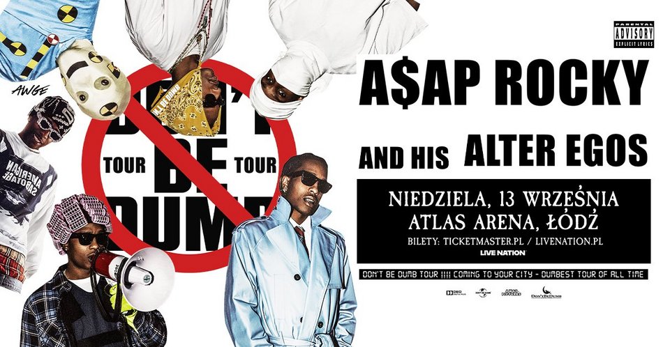 A$AP Rocky zagra w Atlas Arenie w Łodzi! Don’t Be Dumb World Tour zabrzmi we wrześniu!