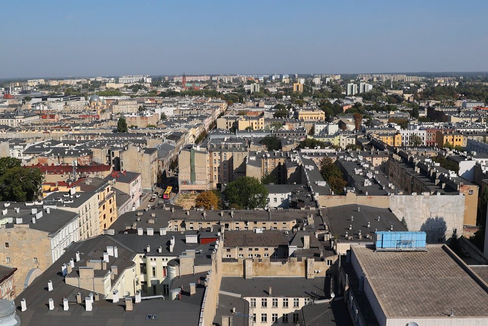 Wyjątkowa panorama Łodzi z dachu "wieżowca TVP"!