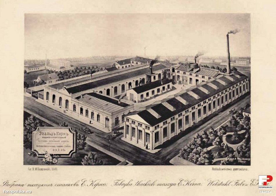 dawna fotografia pokazująca miasto Łódź w XIX wieku