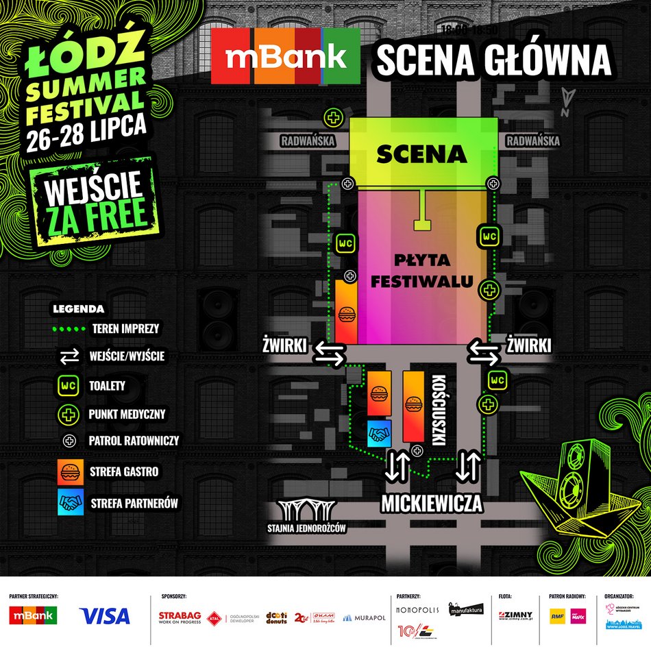 Mapa na Łódź Summer Festival 2024
