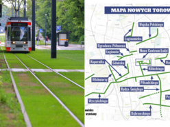 MPK Łódź - mapa torowisk po remoncie