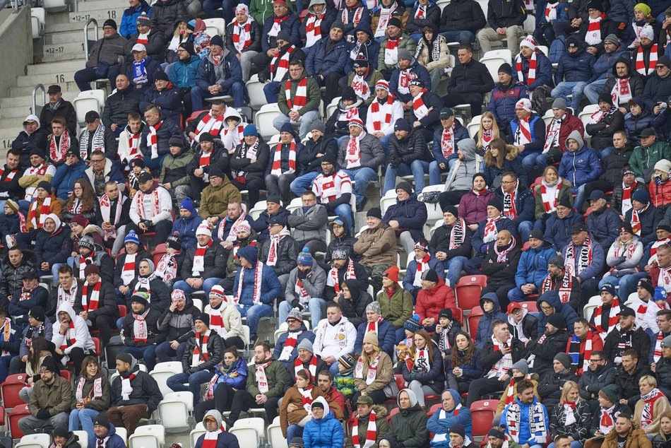 Kibice na meczu ŁKS Łódź - Chojniczanka Chojnice