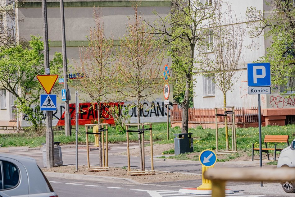 Łódź. Remont Gandhiego w Łodzi. Do nowej jezdni, chodników i parkingów dołączyły drzewa!