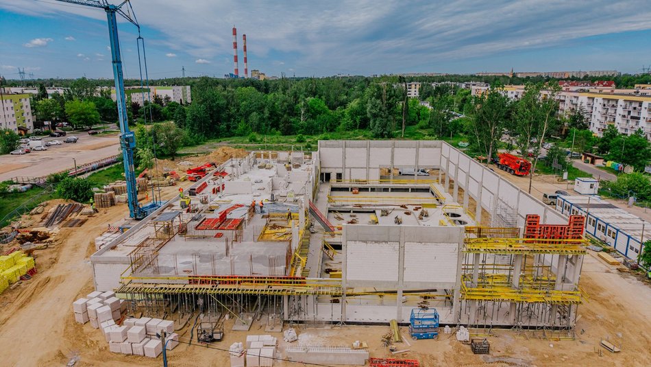 Aquapark Widzew w Łodzi. Zdjęcia z budowy