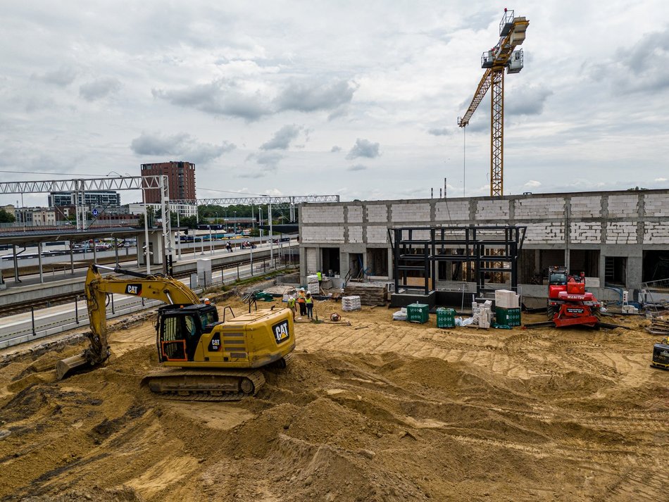 Przebudowa dworca Łódź Kaliska z lotu ptaka