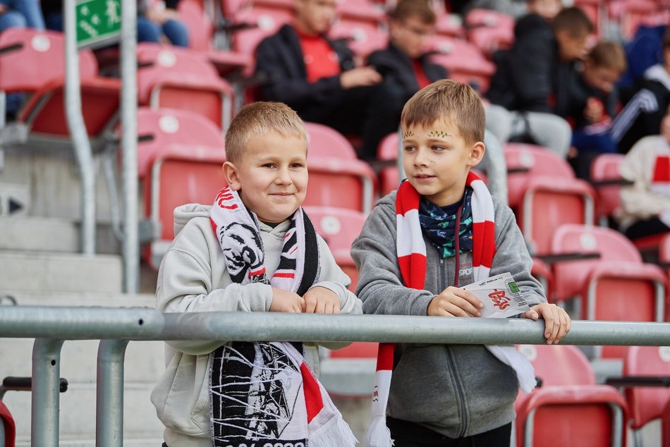 Kibice na meczu ŁKS Łódź - Arka Gdynia