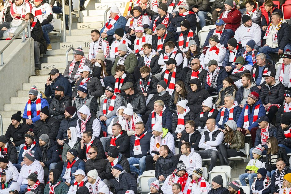 Kibice na meczu ŁKS Łódź - Ruch Chorzów