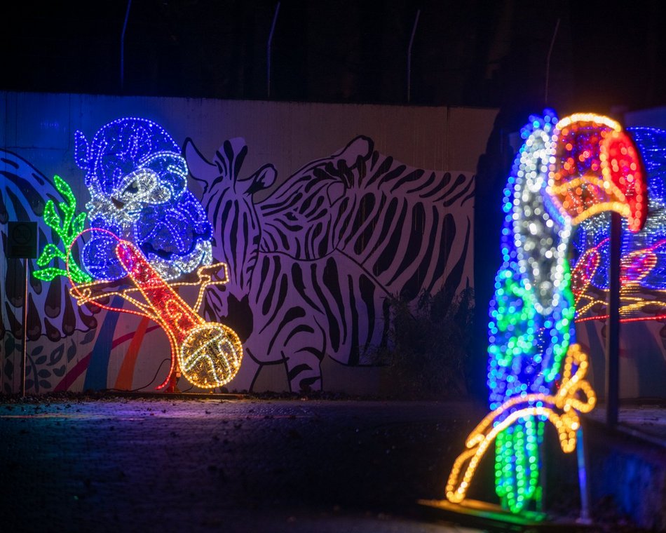 Park Miliona Świateł w Łodzi dzień przed otwarciem