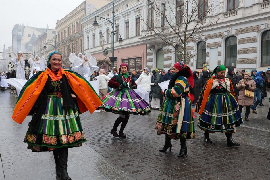 Orszak Trzech Króli na ul. Piotrkowskiej w Łodzi