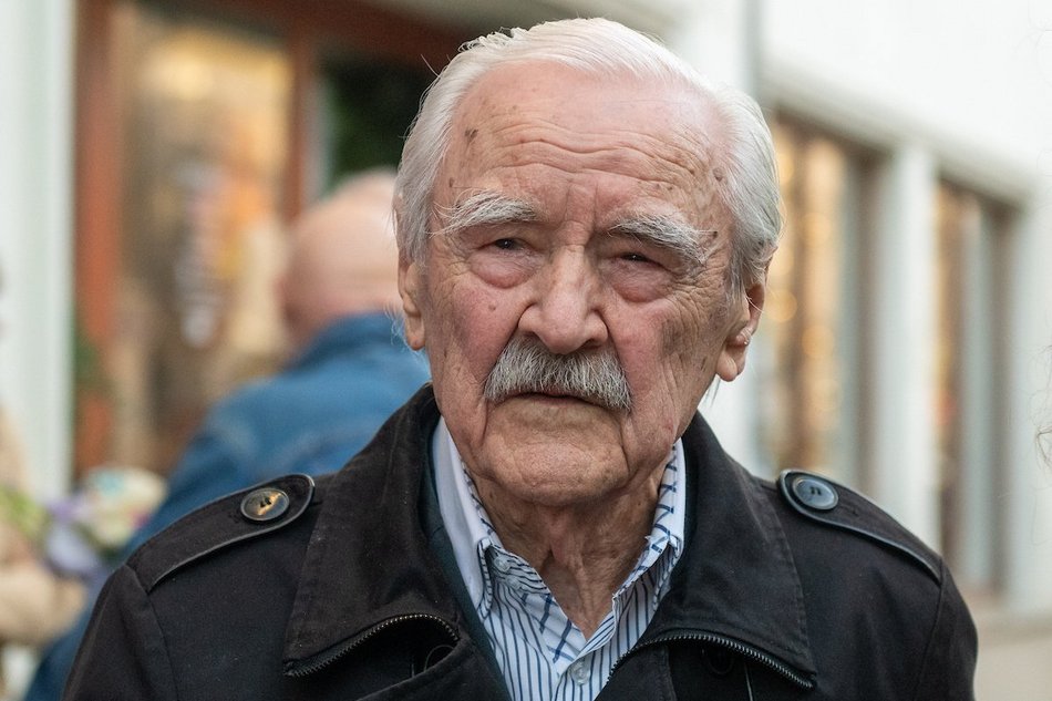 Łódź. Witold Giersz w Alei Gwiazd na Piotrkowskiej