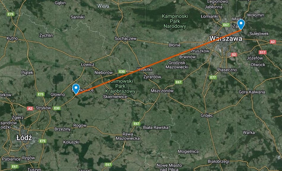 Kalenice-Warszawa - Google Maps