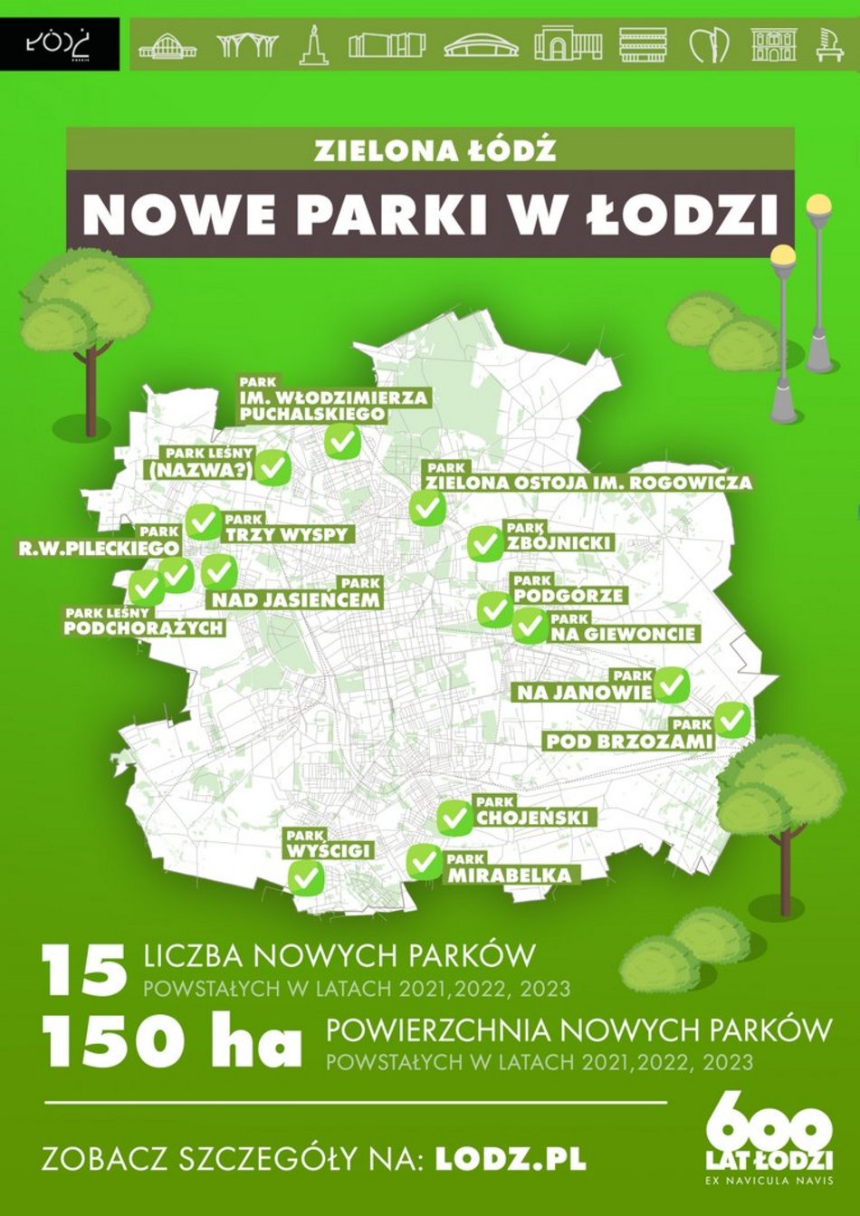 Parki leśne w Łodzi