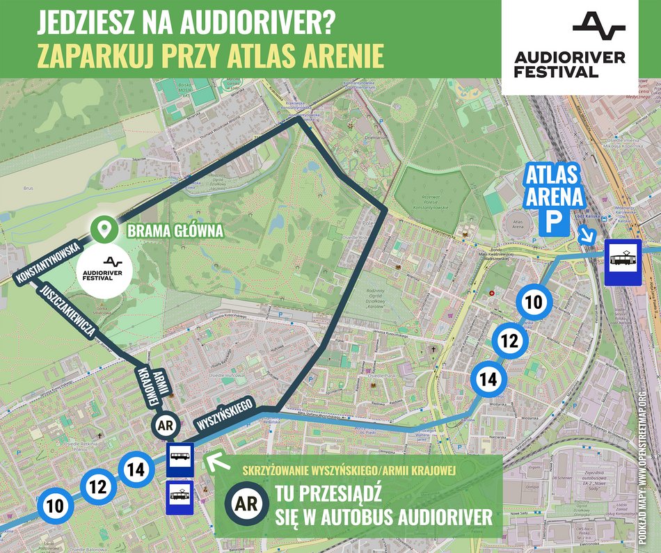 Jak dojechać na Audioriver 2024 w Łodzi?