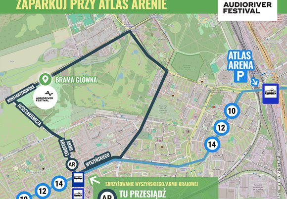 Jak dojechać na Audioriver 2024 w Łodzi?