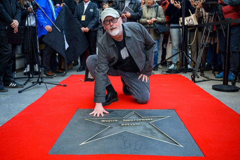 Łódź. Odsłonięto gwiazdę reżysera Wojciecha Smarzowskiego